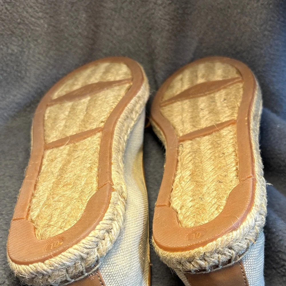 Franco Sarto Cream and Tan Espadrilles